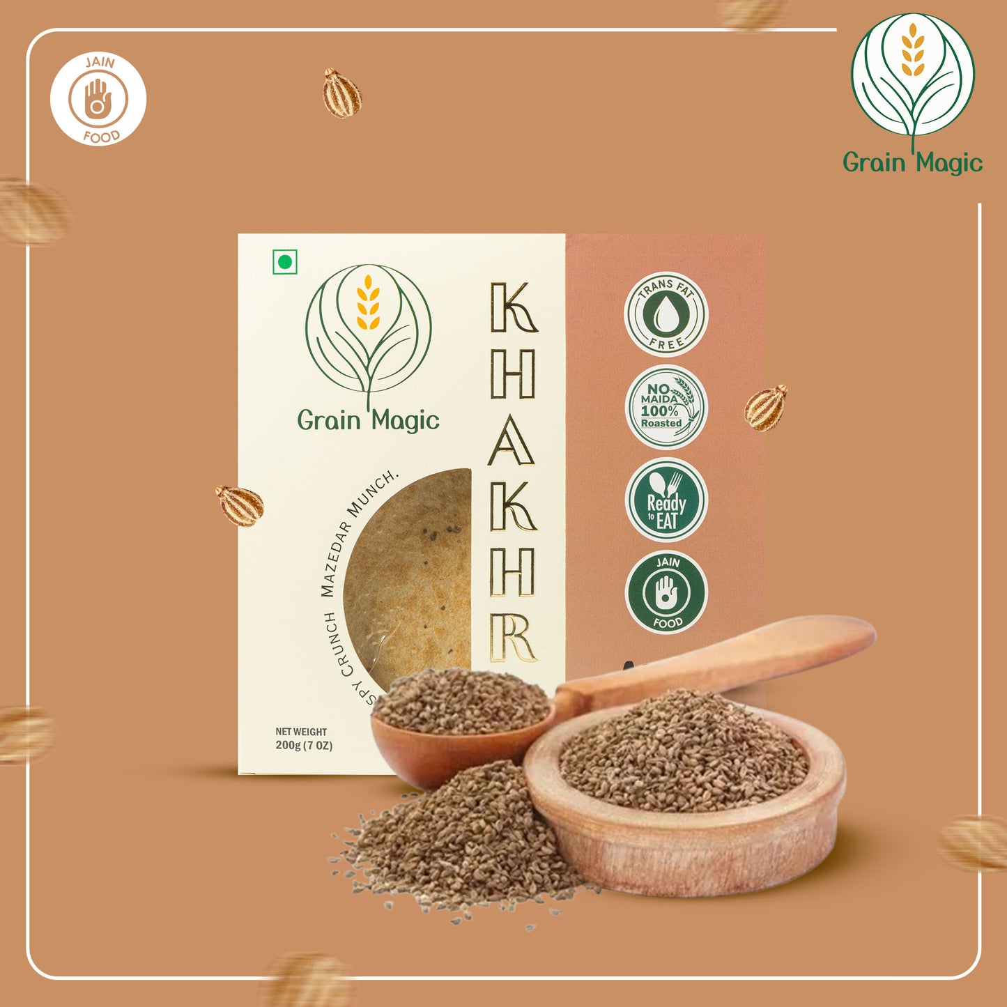 Khakhra Ajwain Crisp - Vacuum Packed