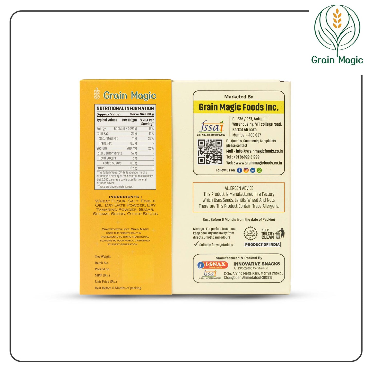 Bhakhri Tamarind Twist - Vacuum Packed