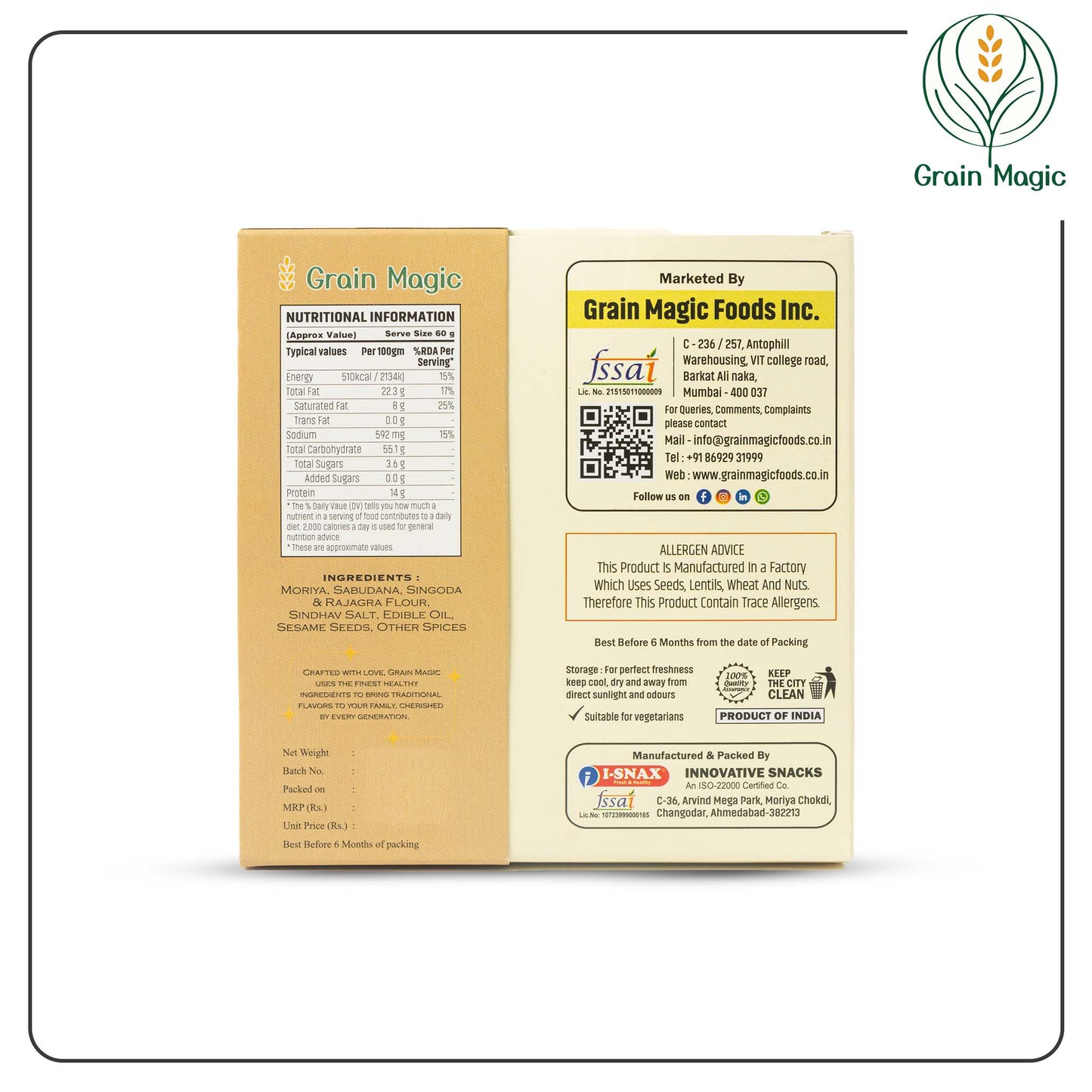 Bhakhri Farali Jeera - Vacuum Packed