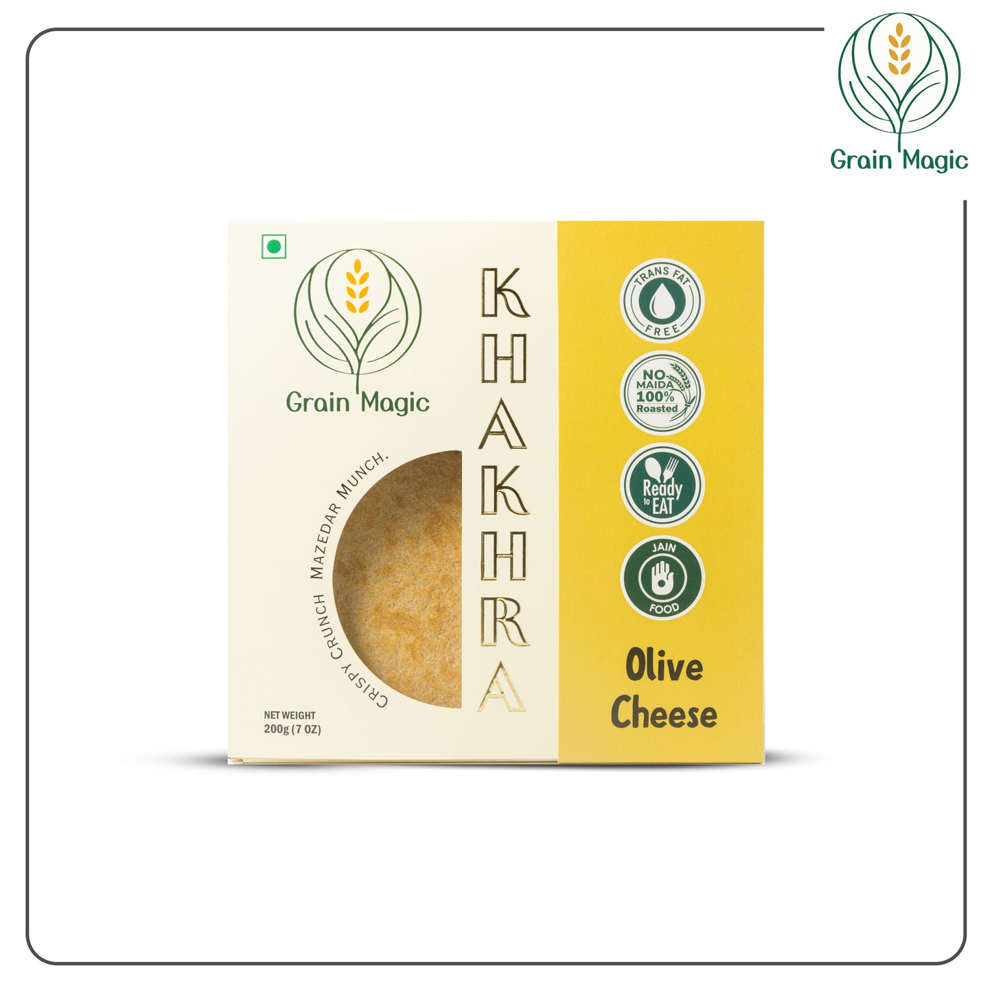 Khakhra Olive Cheese - Vacuum Packed