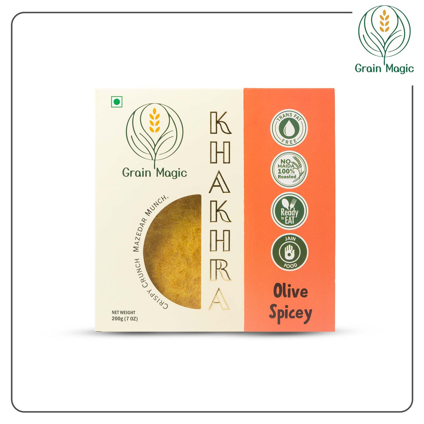 Khakhra Olive Spicy - Vacuum Packed
