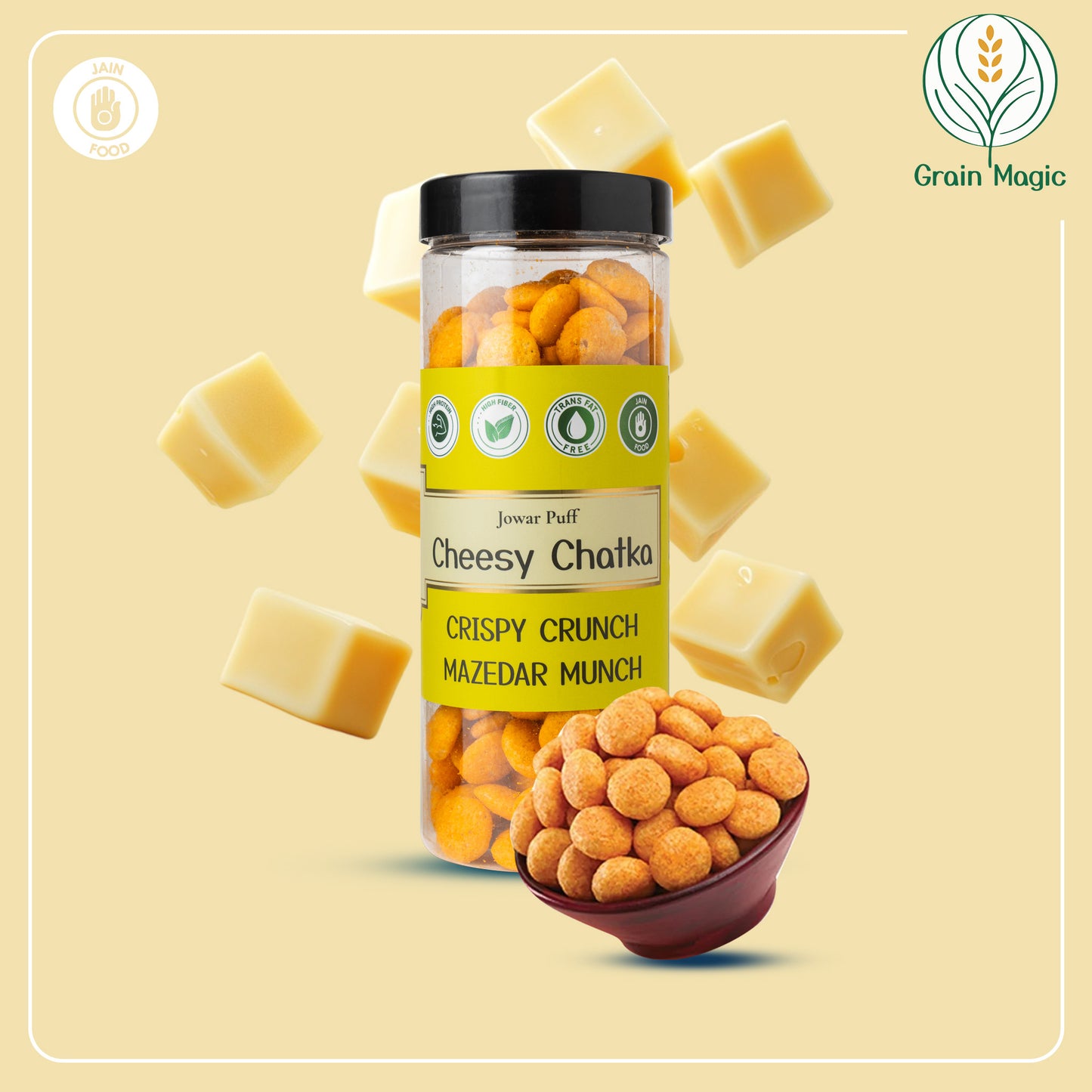 Jowar Puff Cheesy Chatka