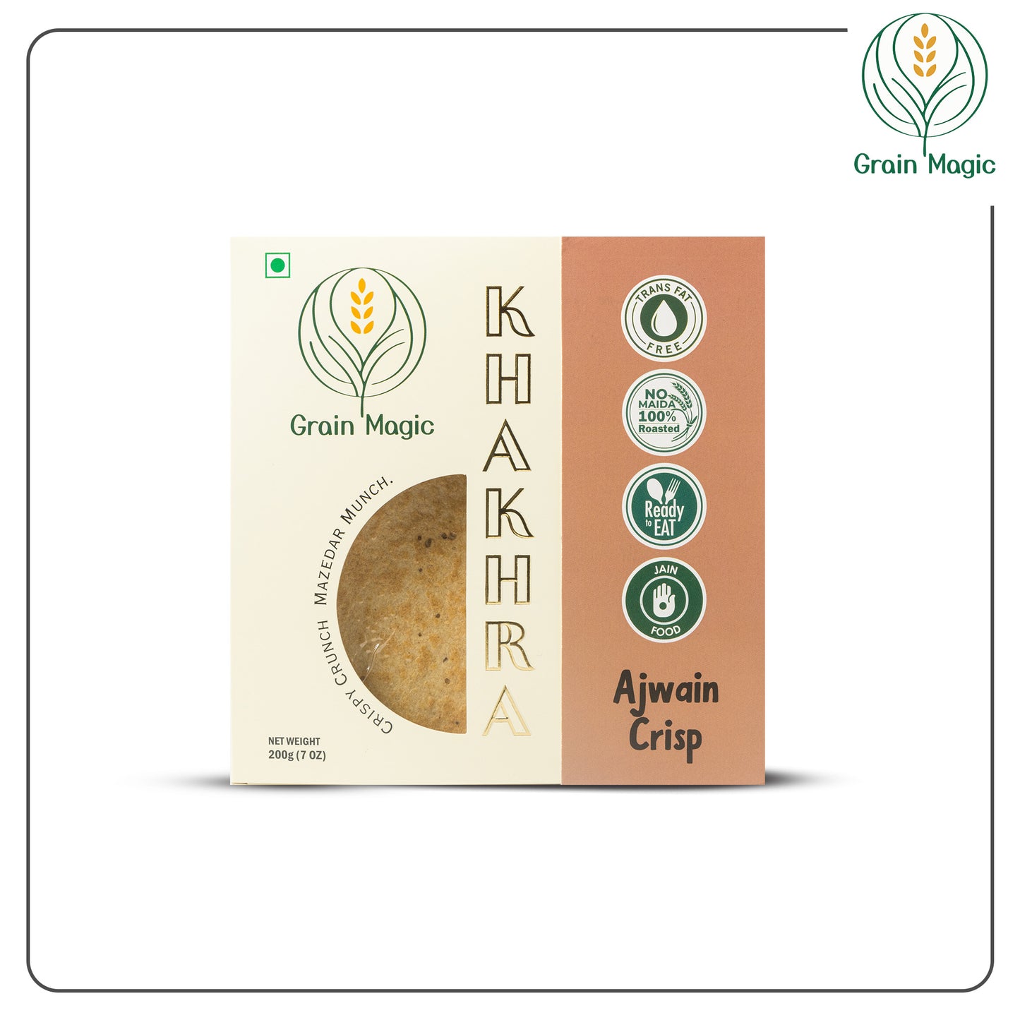 Khakhra Ajwain Crisp - Vacuum Packed
