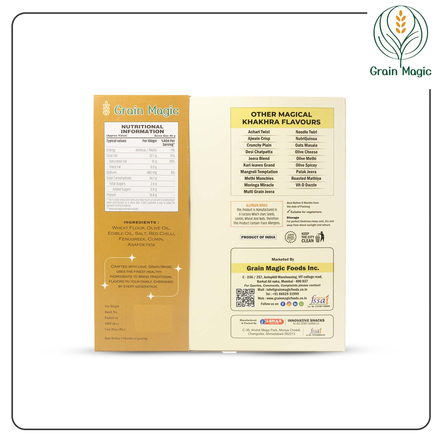 Khakhra Olive Methi - Vacuum Packed