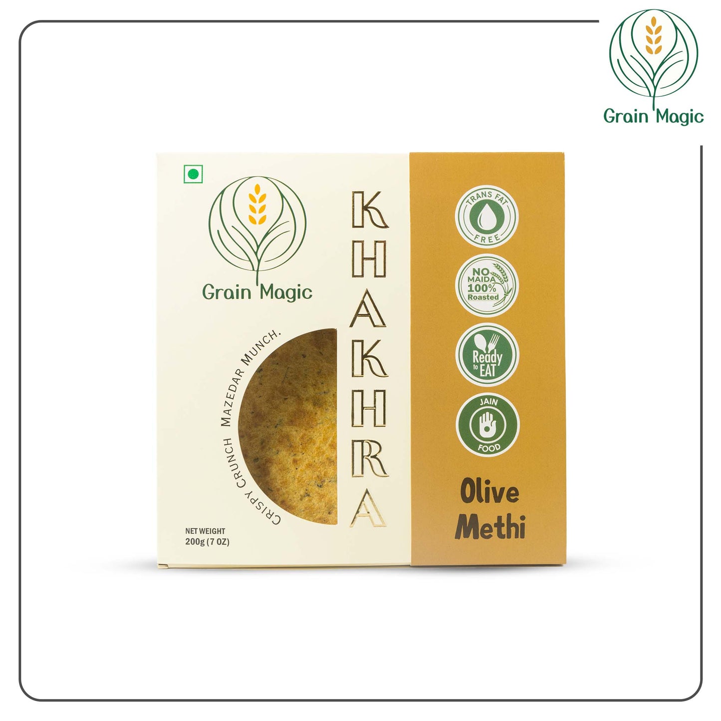 Khakhra Olive Methi - Vacuum Packed
