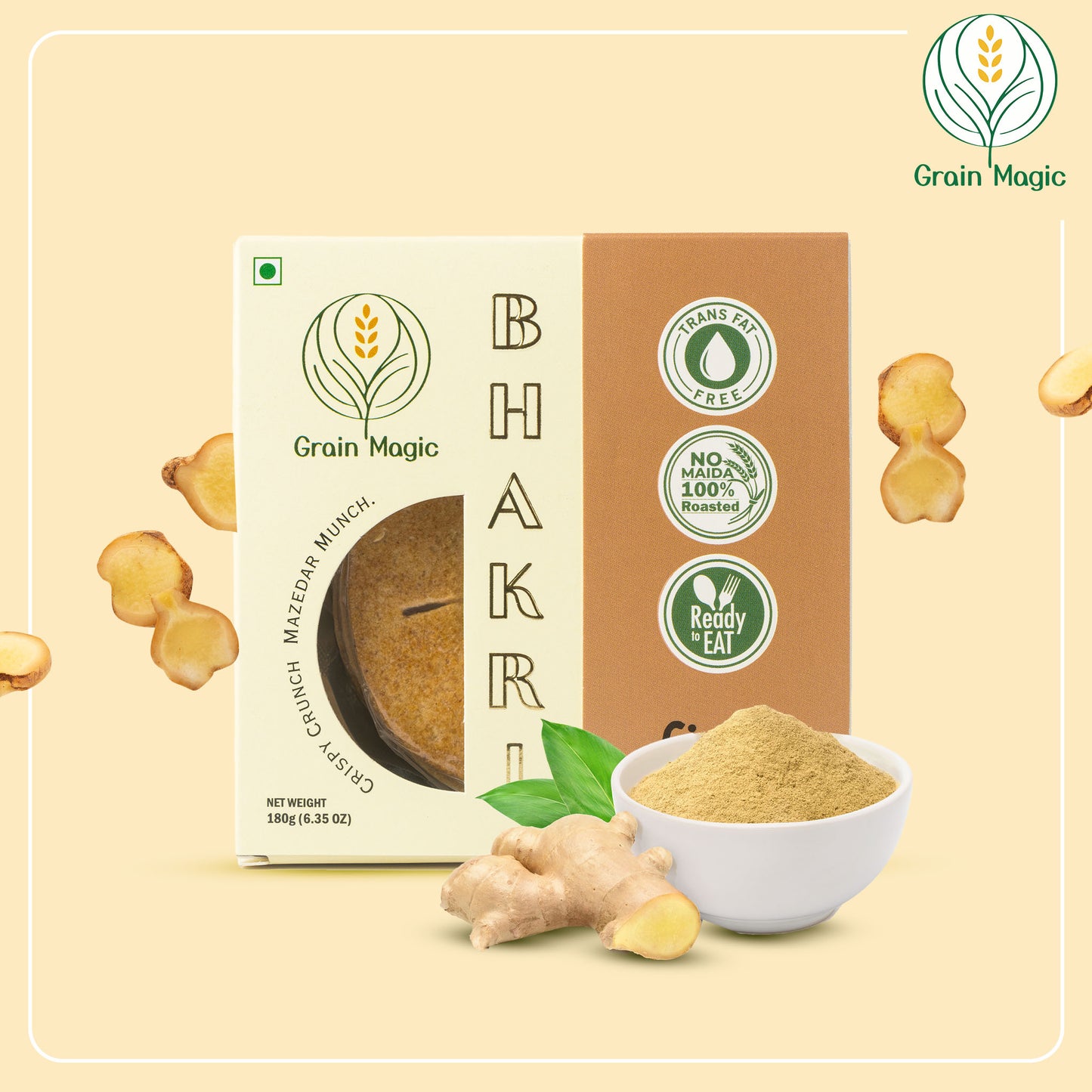 Bhakhri Ginger Spark - Vacuum Packed