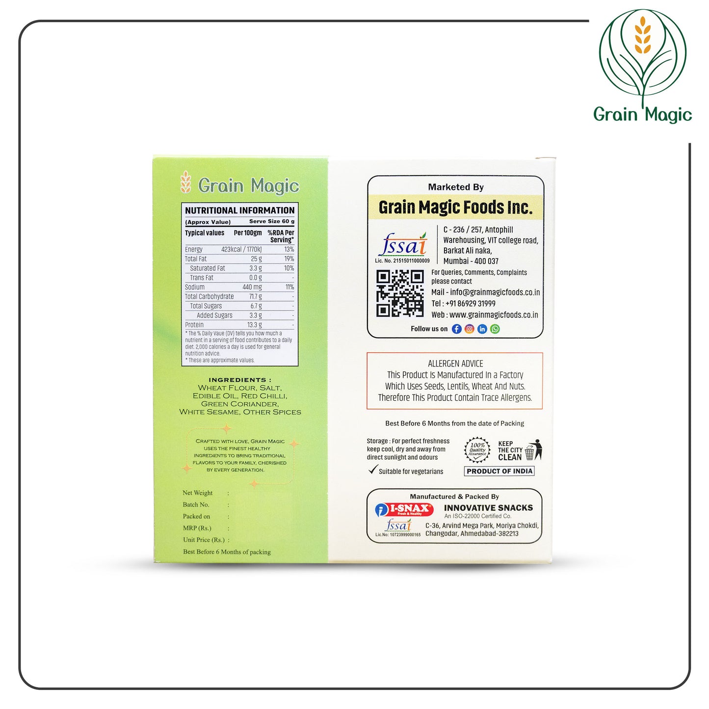 Bhakhri Dhaniya Zest - Vacuum Packed