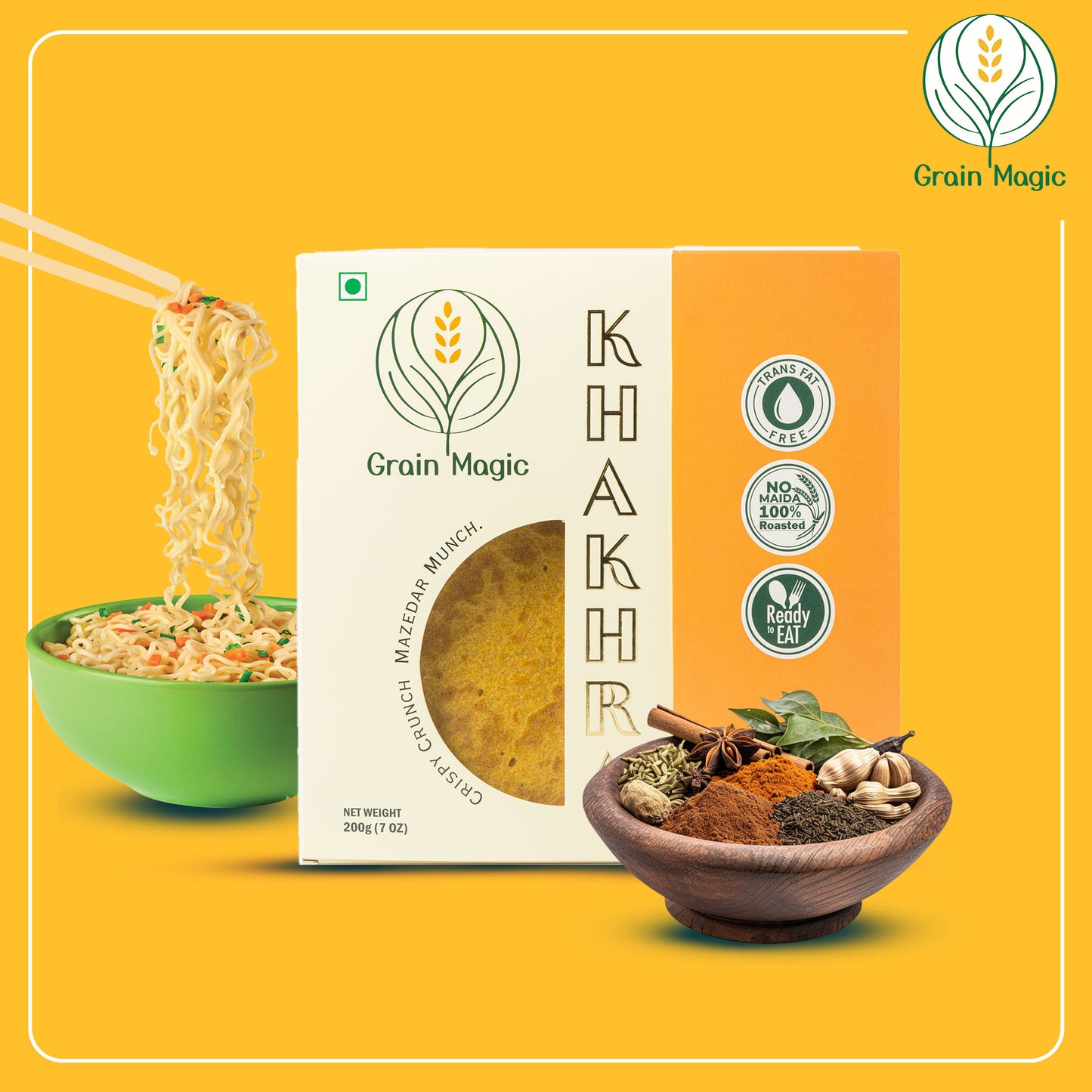 Khakhra Noodle Twirl - Vacuum Packed