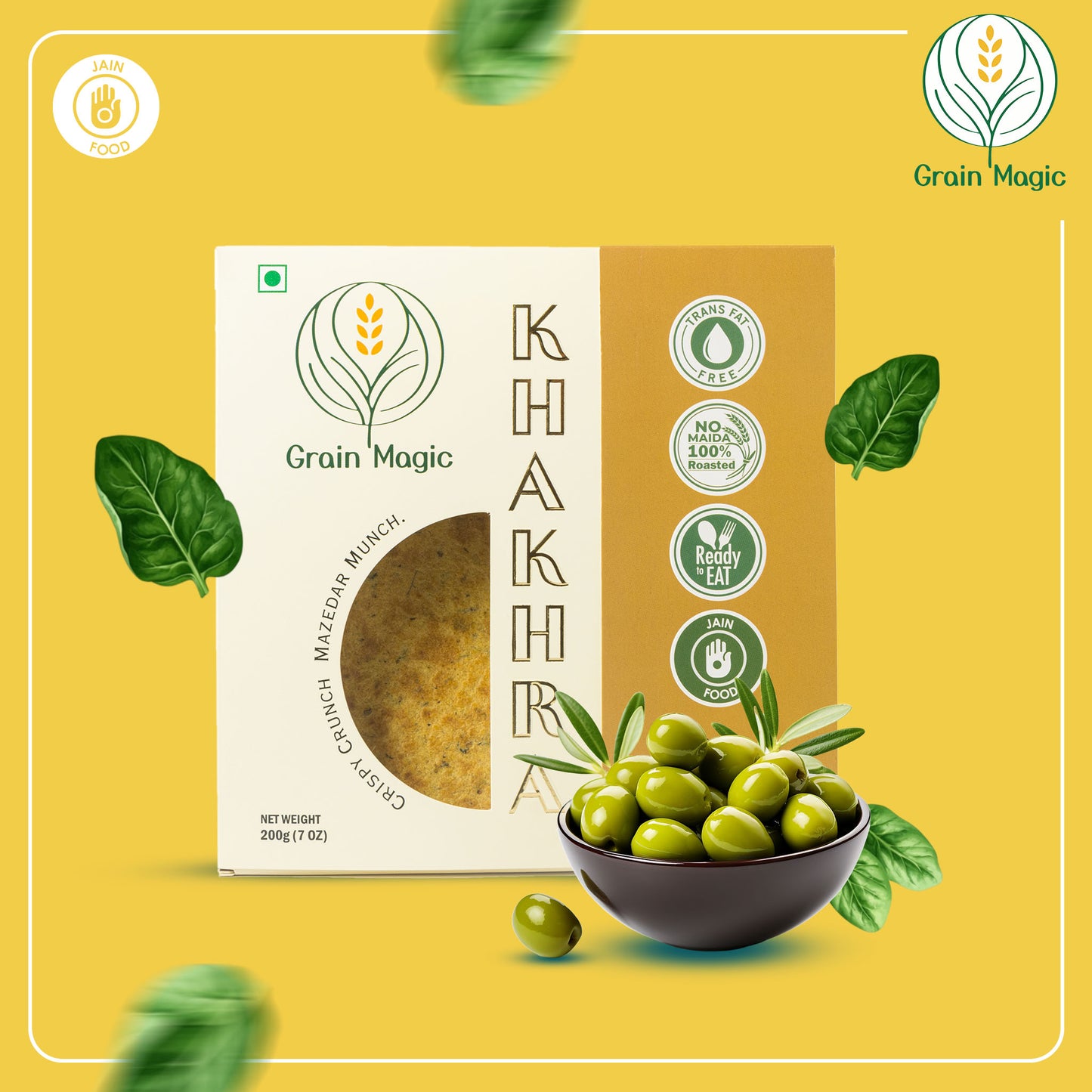 Khakhra Olive Methi - Vacuum Packed