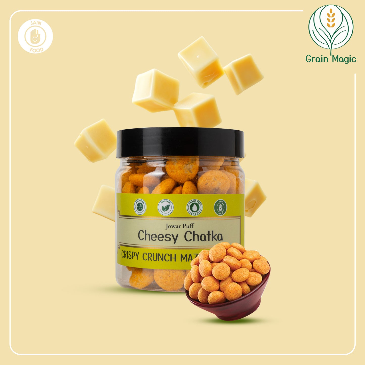 Jowar Puff Cheesy Chatka