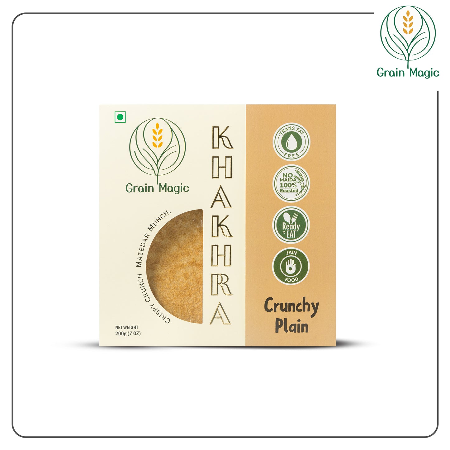 Khakhra Crunchy Plain - Vacuum Packed