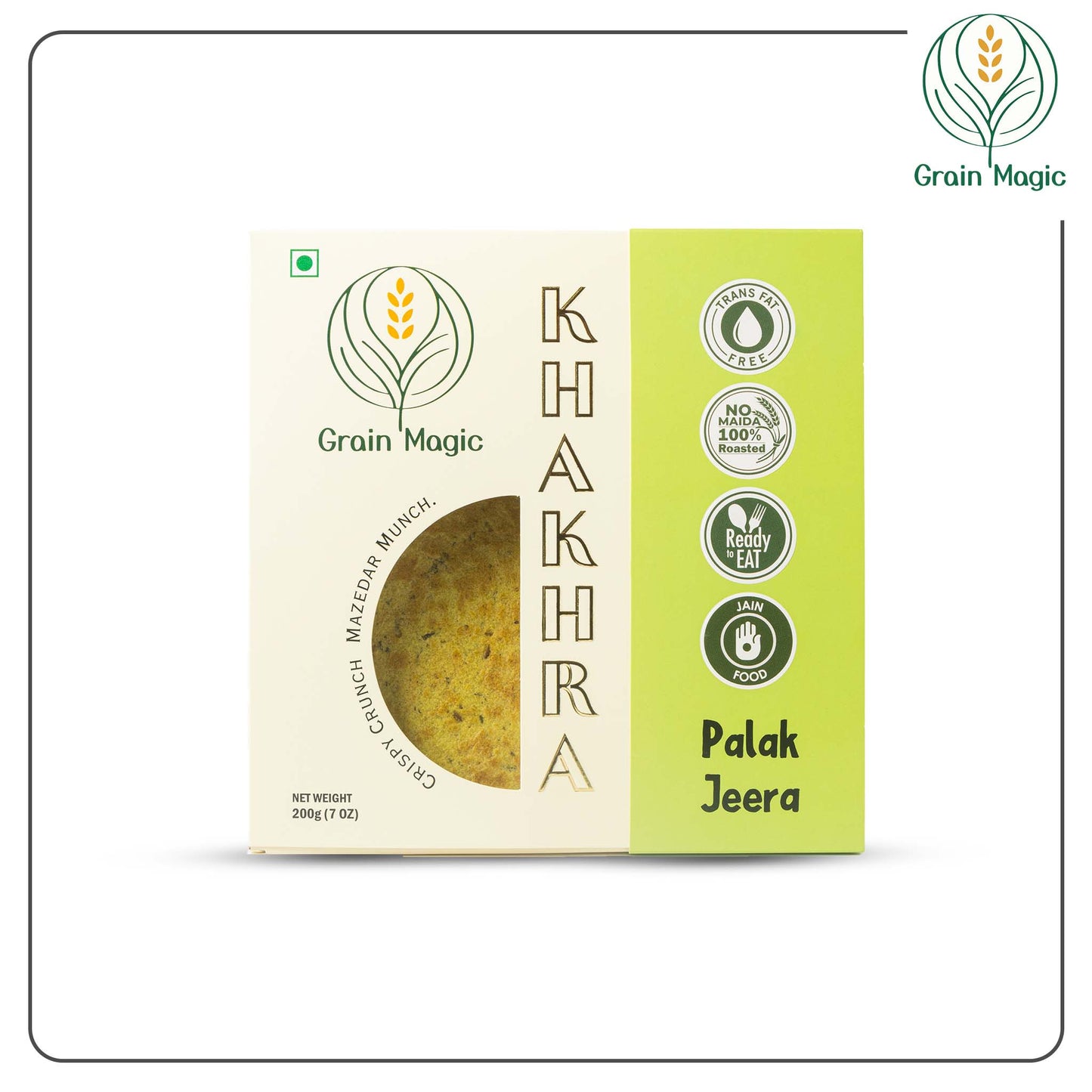 Khakhra Palak Jeera - Vacuum Packed
